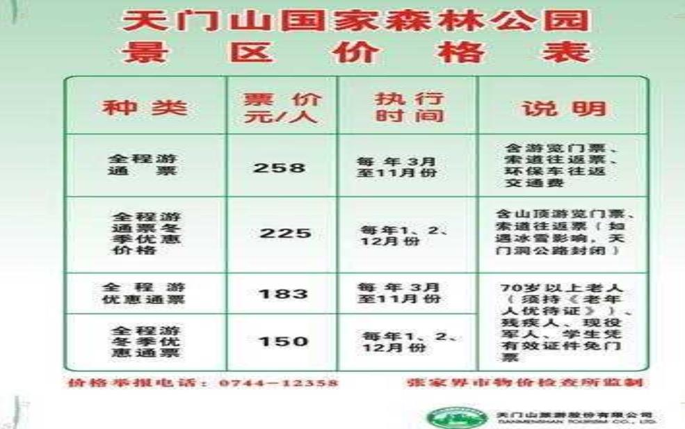 天门山门票价格:值得买联票吗?