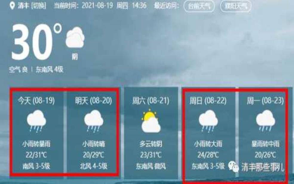 濮阳清丰天气,明天会下雨吗 