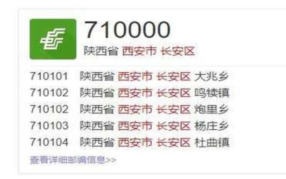 陕西省西安市邮编,那西安各个区的邮编呢