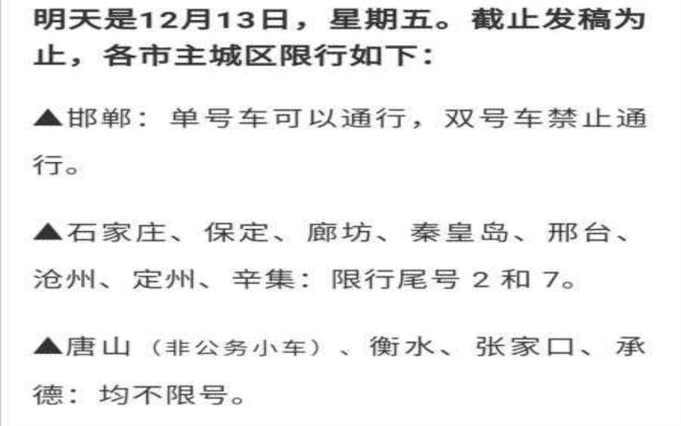 衡水今天限号吗,了解限行政策以便出行
