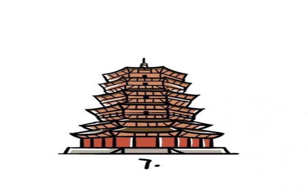  应县木塔简笔画,如何轻松绘制这座古塔？ 