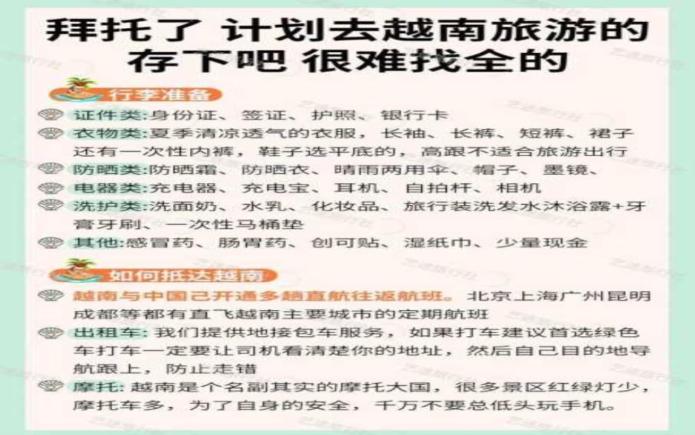 去越南旅游攻略, 发现最佳游玩与美食指南
