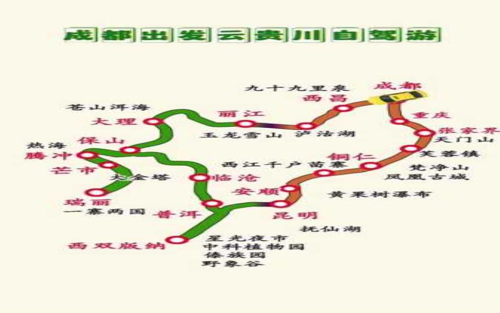  云贵川旅游地图,规划你的完美旅行路线 