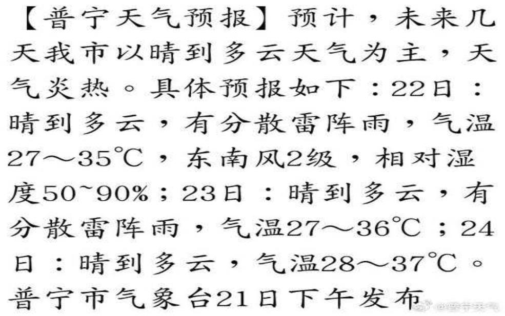  揭阳市普宁市天气，今天是否适合出行？ 