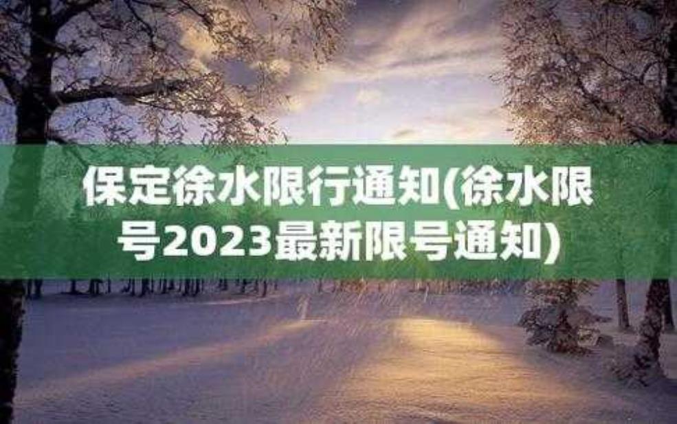  2025年徐水最新限号, 了解限行政策与影响 