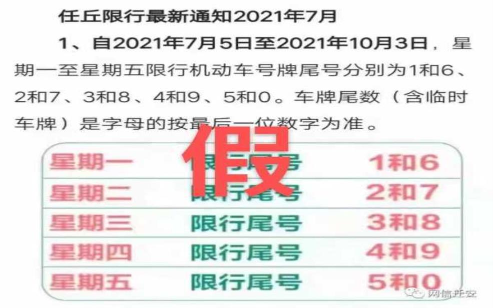 任丘明天限号吗?了解最新交通管制信息