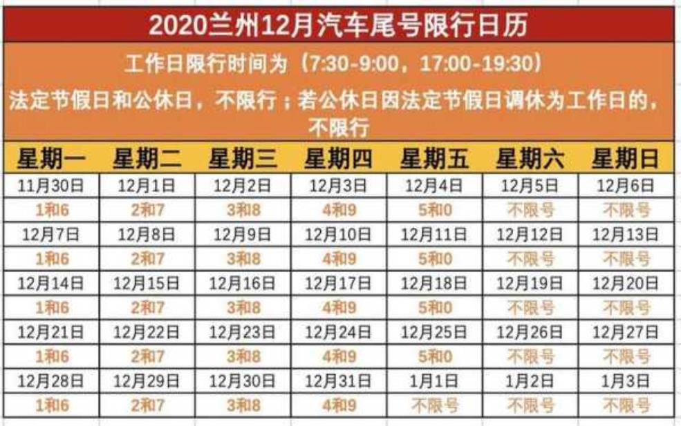  兰州雁滩限号吗,具体限号时间和规定详解 