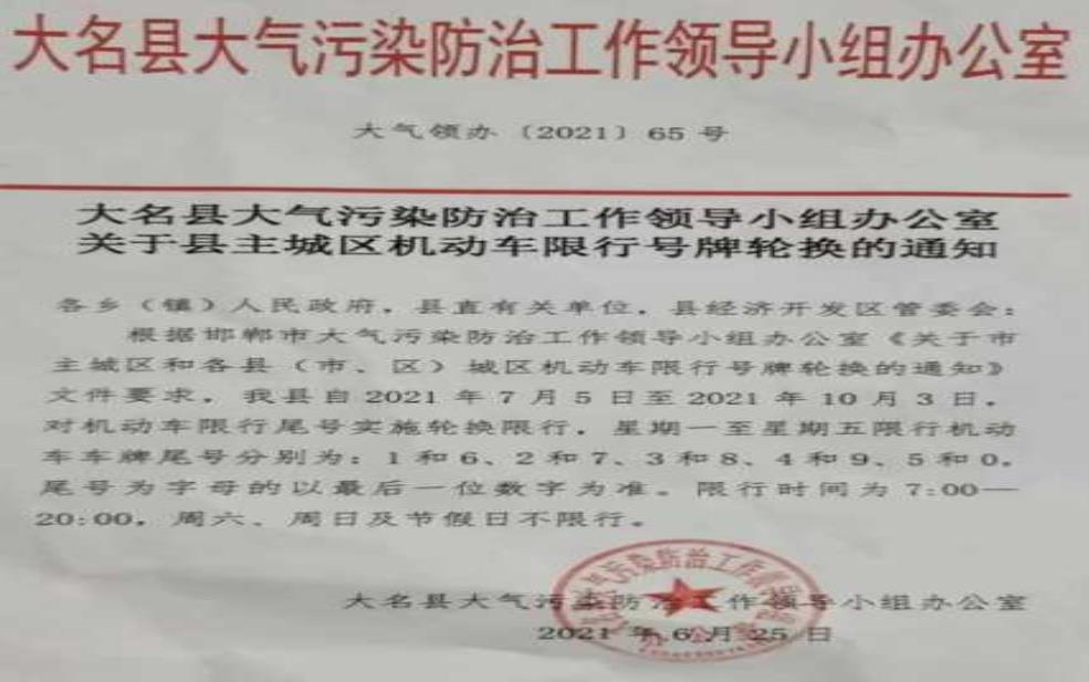  大名县限号, 如何影响居民出行？ 