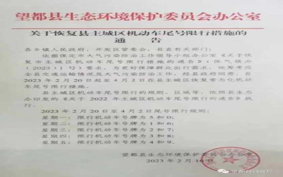  望都明天限号，如何影响您的出行计划？ 