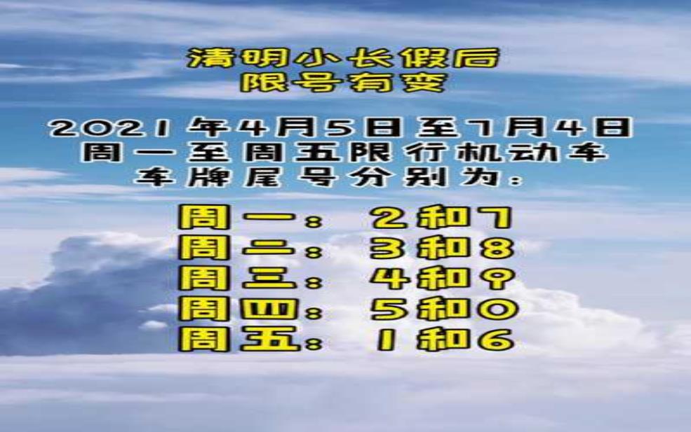 清明节限行尾号, 今年的具体政策是什么?