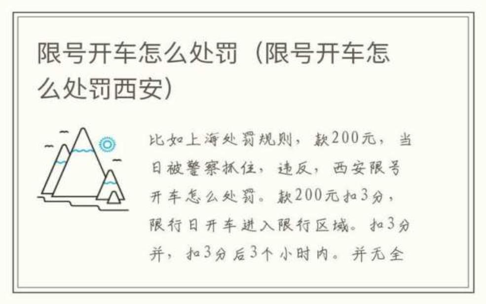  限号挨罚,如何避免罚款困扰？ 
