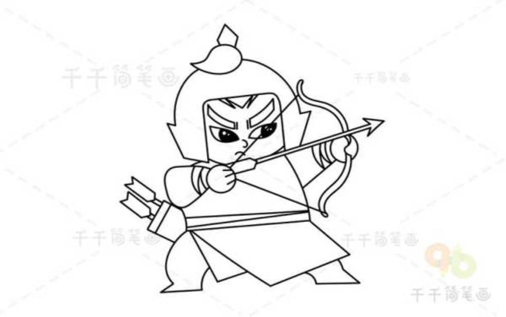  花荣简笔画,如何轻松绘制出经典角色？ 