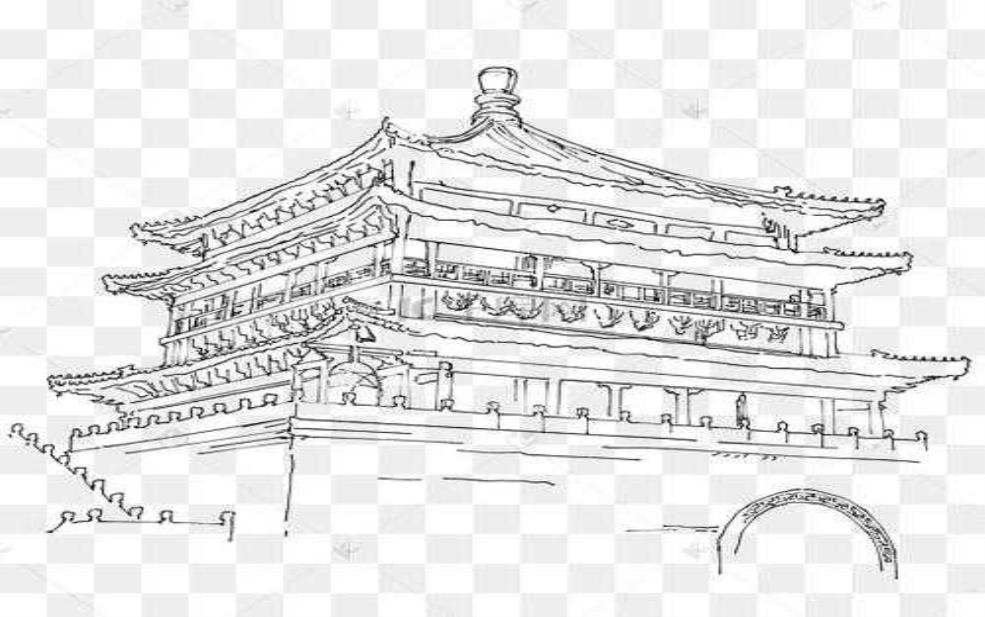 西安城墙简笔画_如何轻松画出经典风景