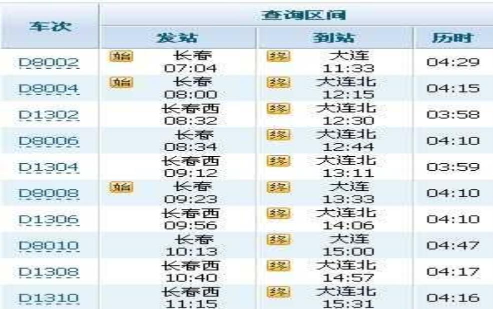 长春到大连火车时刻表_最新信息和查询方式