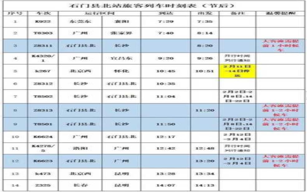 长沙列车时刻表_最新时刻和购票指南 