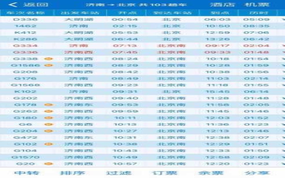 北京到济南动车时刻表_最新时间安排及票价解析