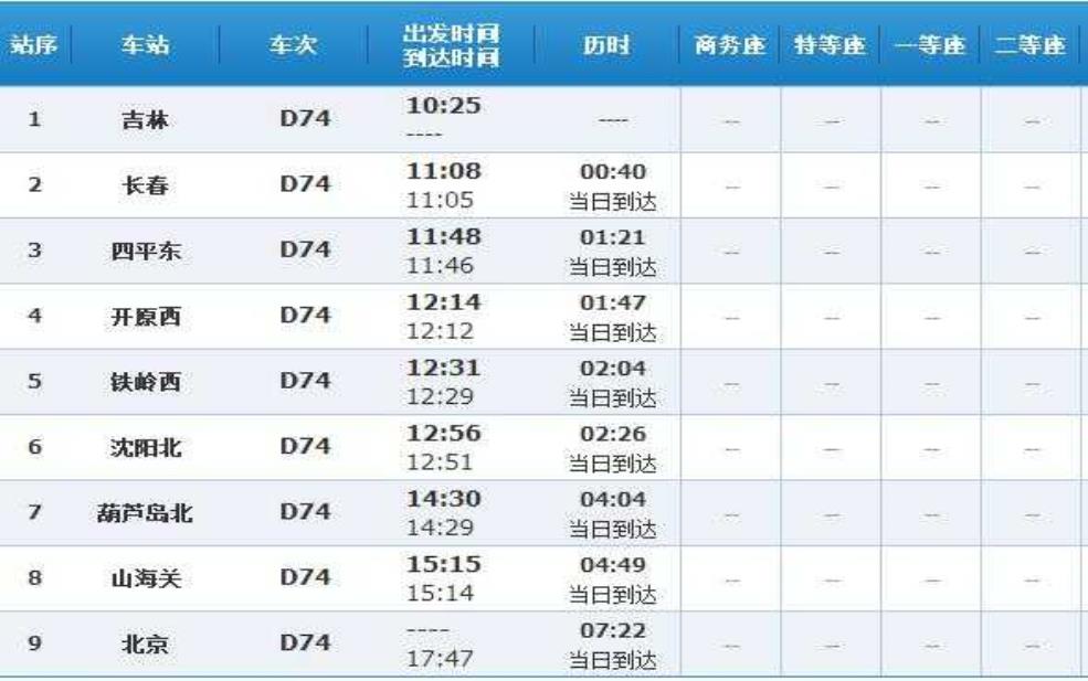 吉林到北京火车时刻表_最新时刻一览与购票指南