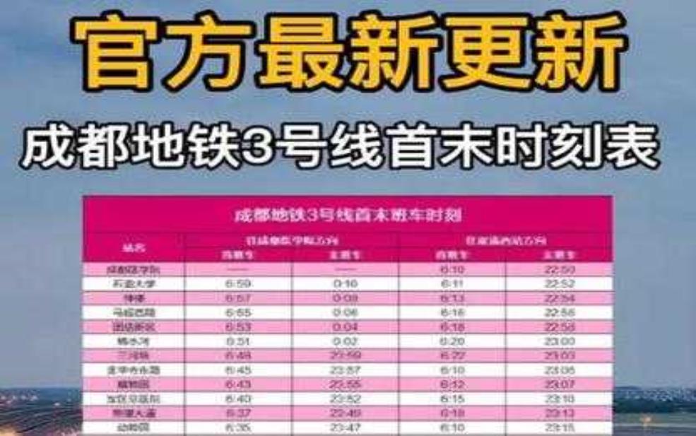 成都地铁三号线_最新运营时间及线路解析