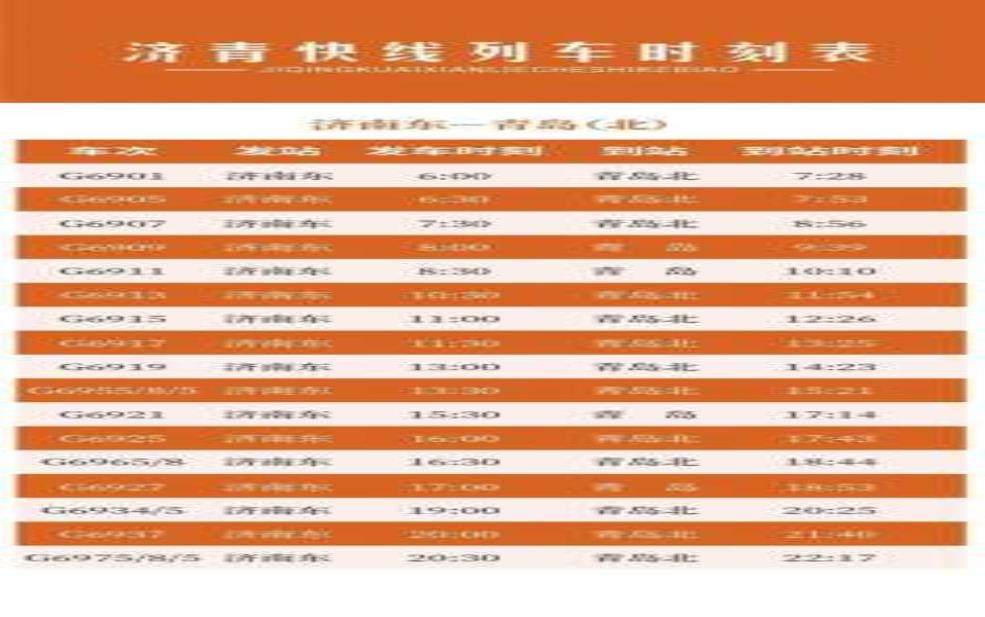  济南列车时刻表_最新查询指南与注意事项 