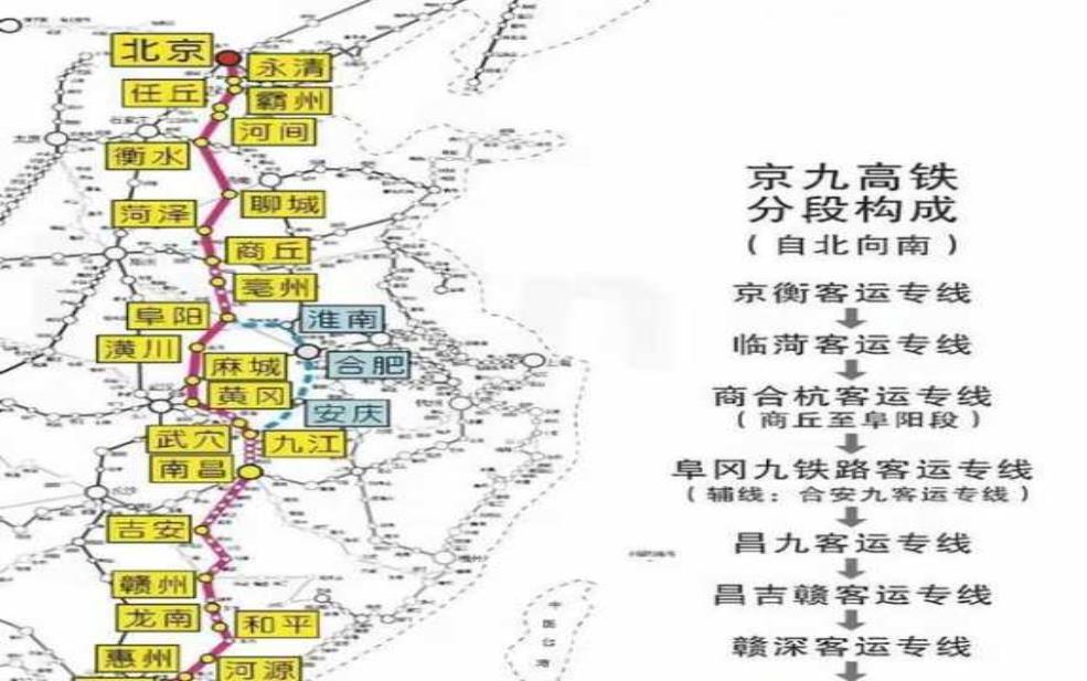  京九高铁最新线路图_揭示最新开通信息和站点设置 