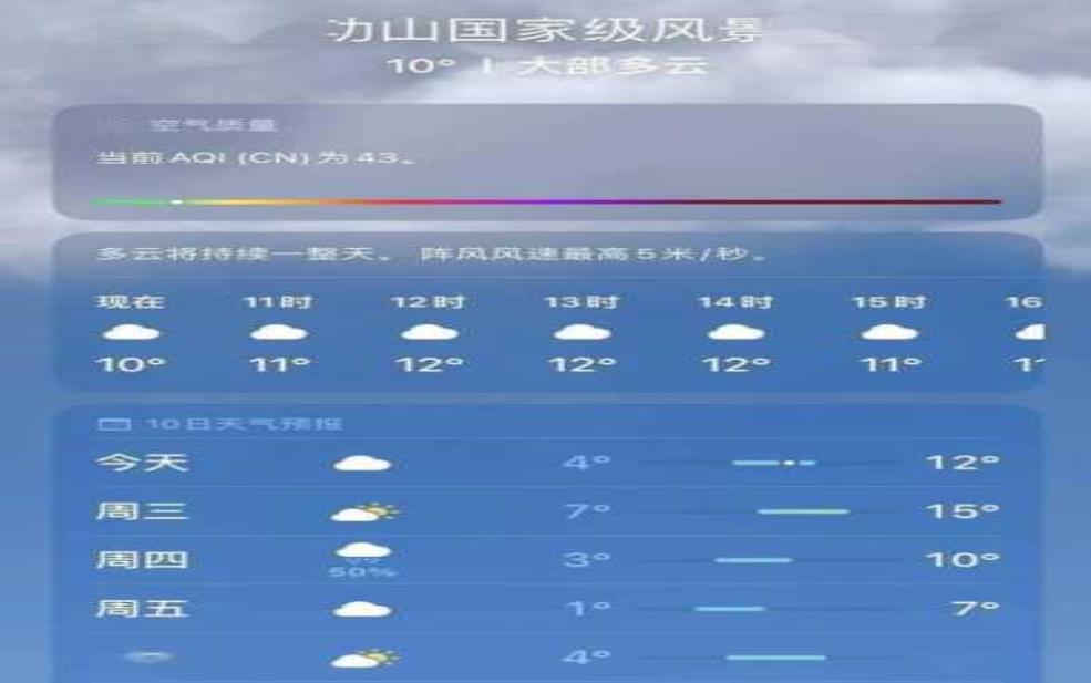 武功在线天气_如何获取最新天气信息?