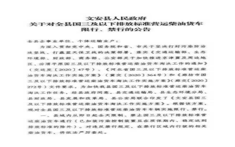  文安限号通知_你了解最新政策吗？ 